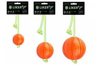 Liker - Hračka pěnová guma míč na svítící šňůrce Liker Lumi