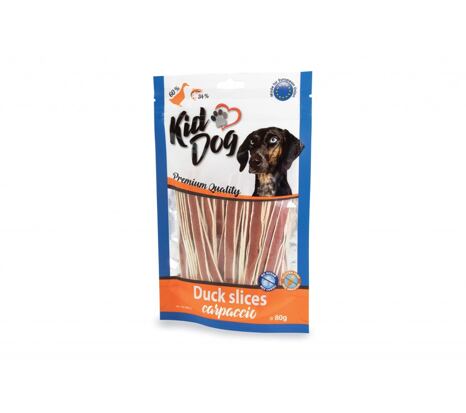 KidDog - Pamlsky Happy Goodies - kachní proužky carpaccio